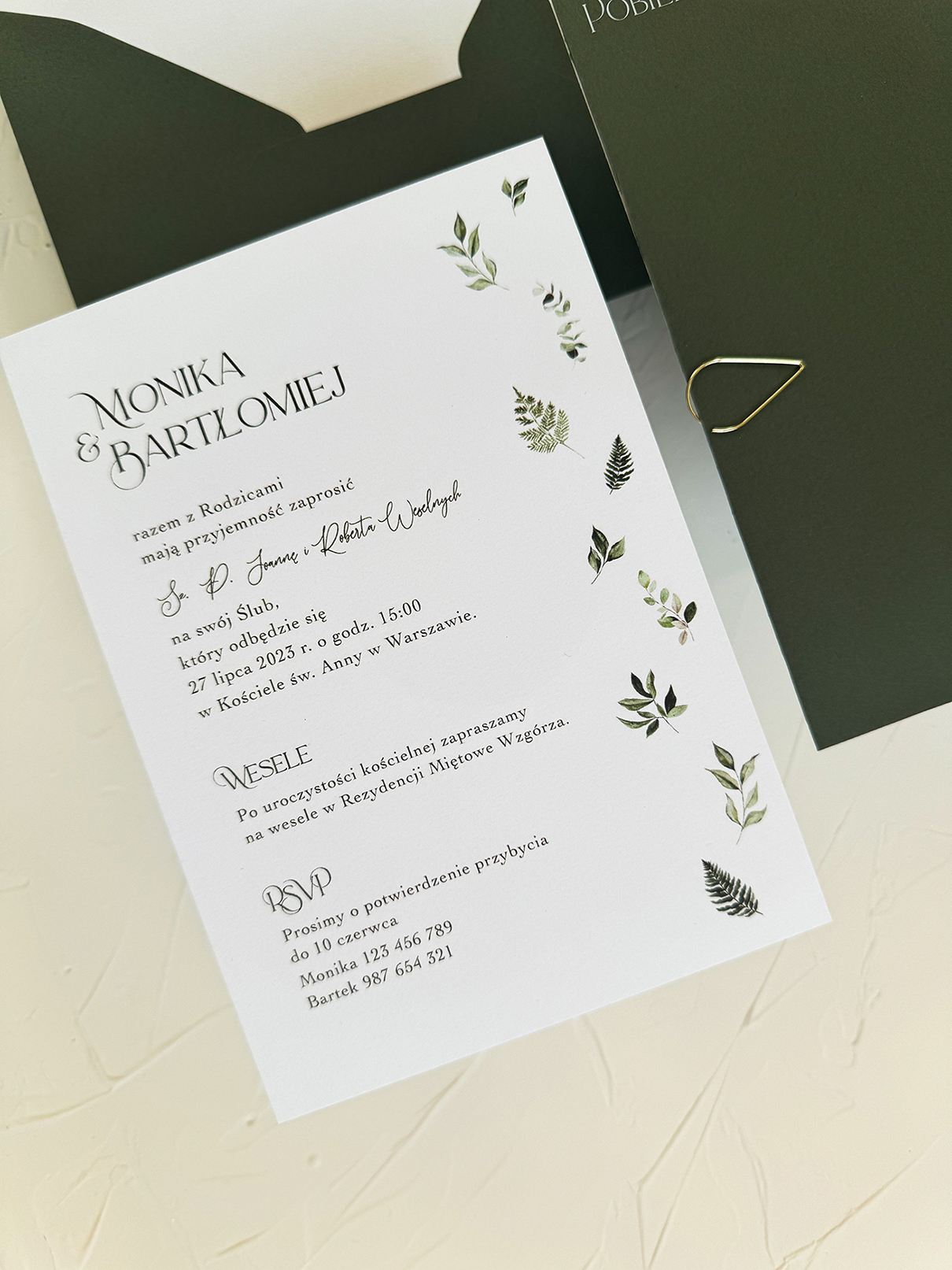 Zaproszenie ślubne Vail Zaproszenie ślubne Vail