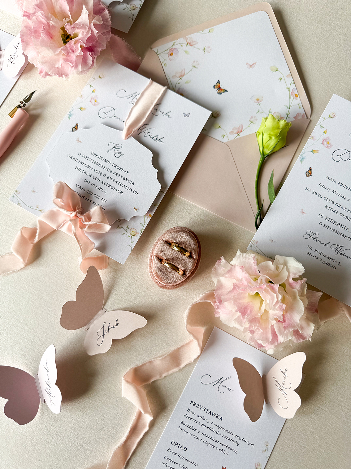 Zaproszenie ślubne Butterfly Zaproszenie ślubne Butterfly